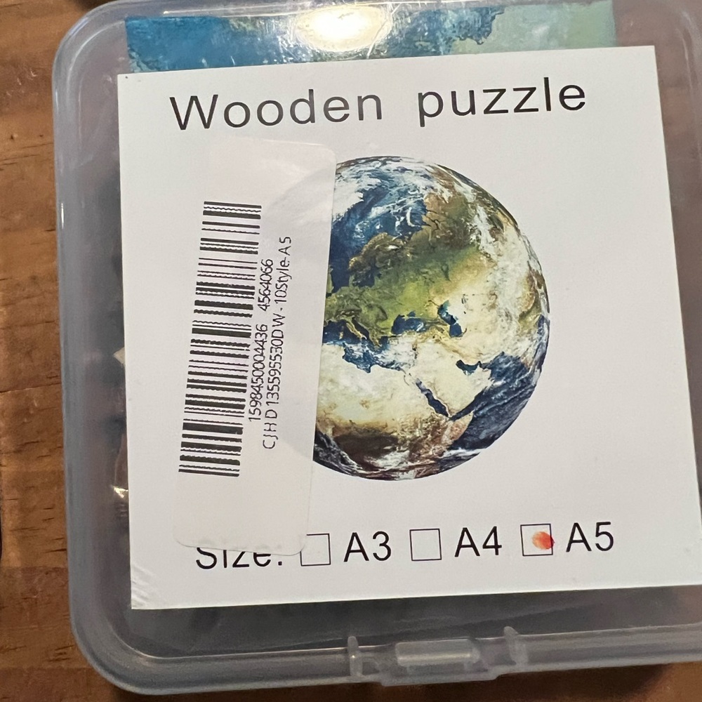 Set of 4 wooden puzzles A5 - Picture 3 of 7